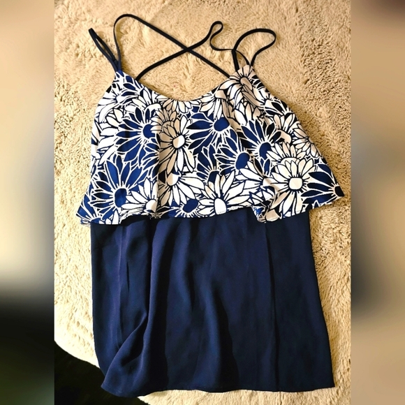 None Tops - Womens (S) Floral Tank